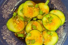 Easy Savory Cucumber Salad Preparation Steps