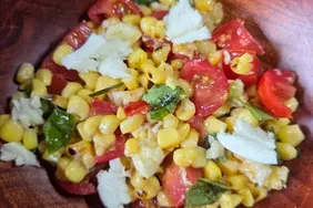 Fresh Corn, Cherry Tomato, and Basil Salad