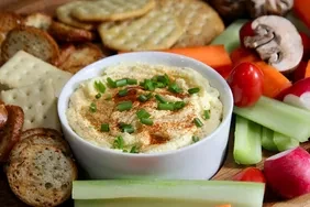 Creamy Spicy Deviled Egg Dip