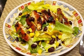 Homemade Teriyaki Chicken Salad with Creamy Peanut Lime Dressing