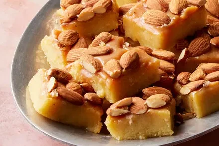 Caramel Badam Burfi: A Luxurious Indian Fudge with Nutty Almonds and Caramel Swirl