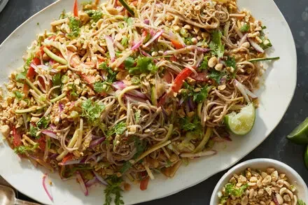 Cold Noodle Salad with Spicy Peanut Sauce
