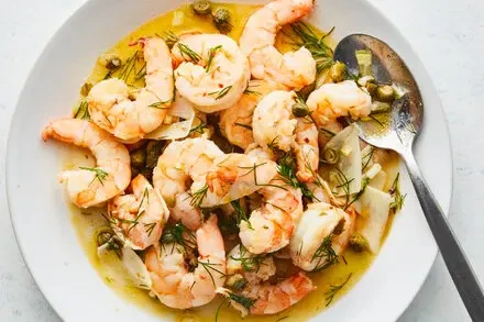 Sautéed Shrimp With Lemon-Caper Dressing